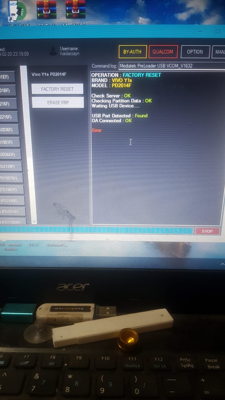 Reset Pola Vivo Y1s Error