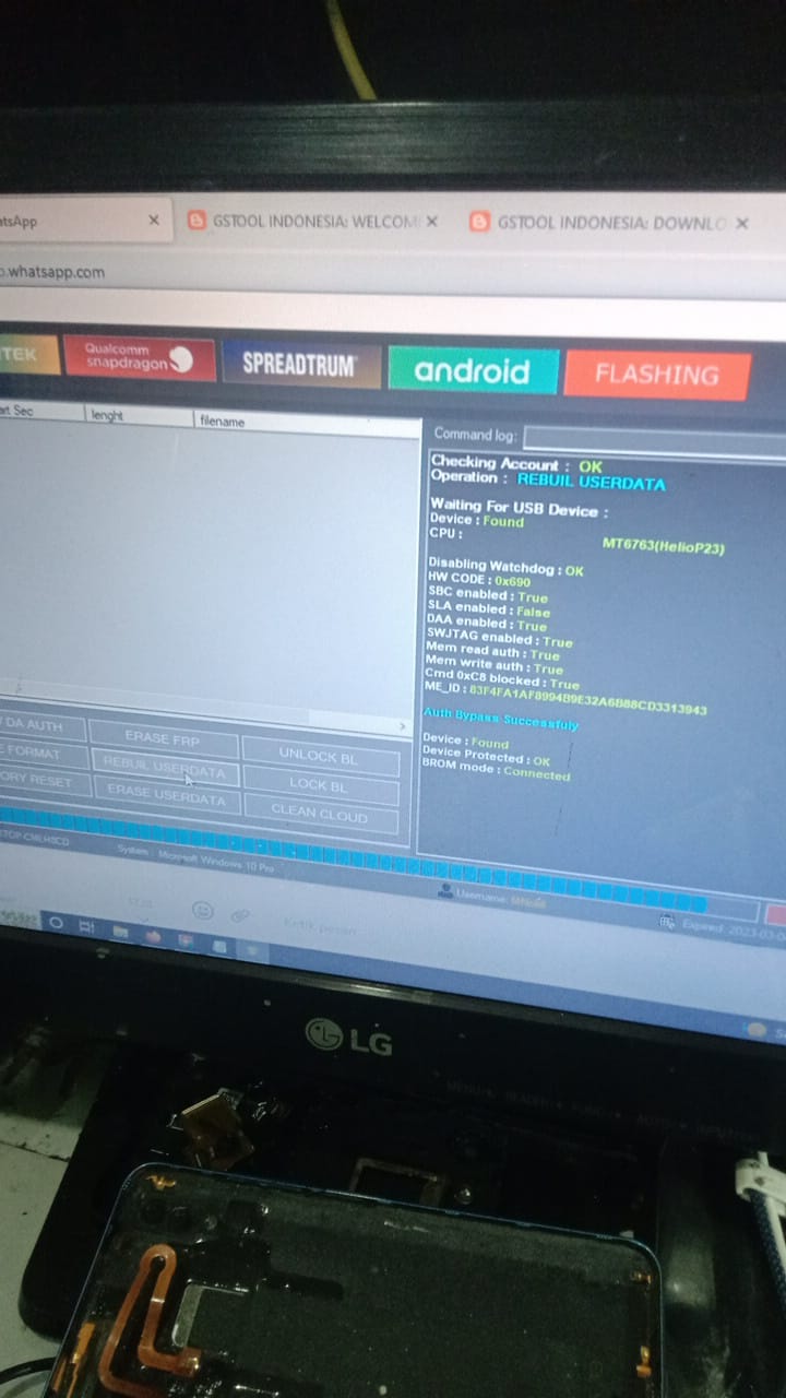 Fungsi Rebuild Userdata Gstool