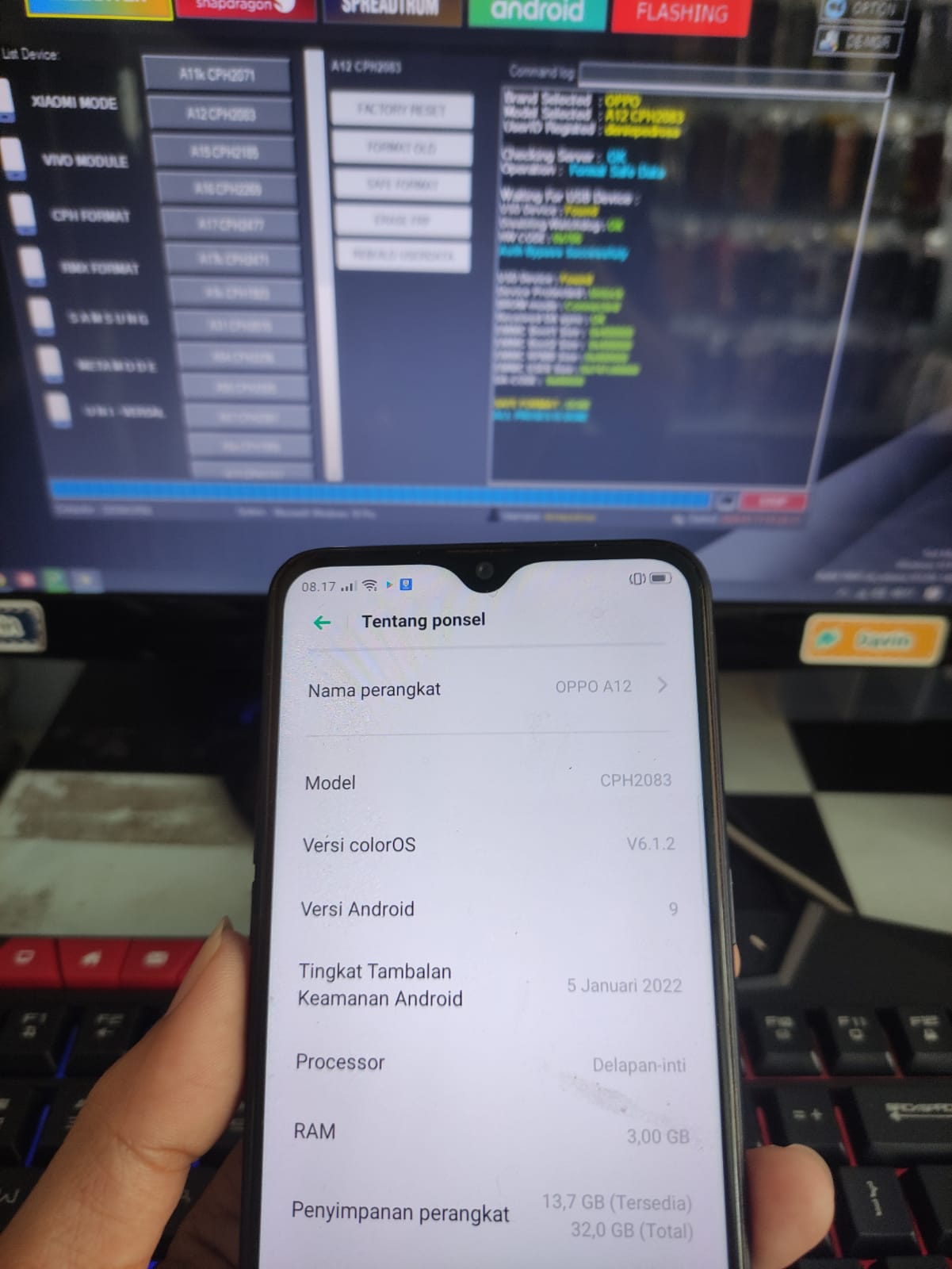 Oppo A12 Safe Format