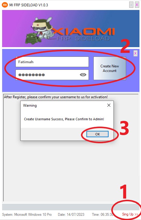 Register Mi Frp Sideload