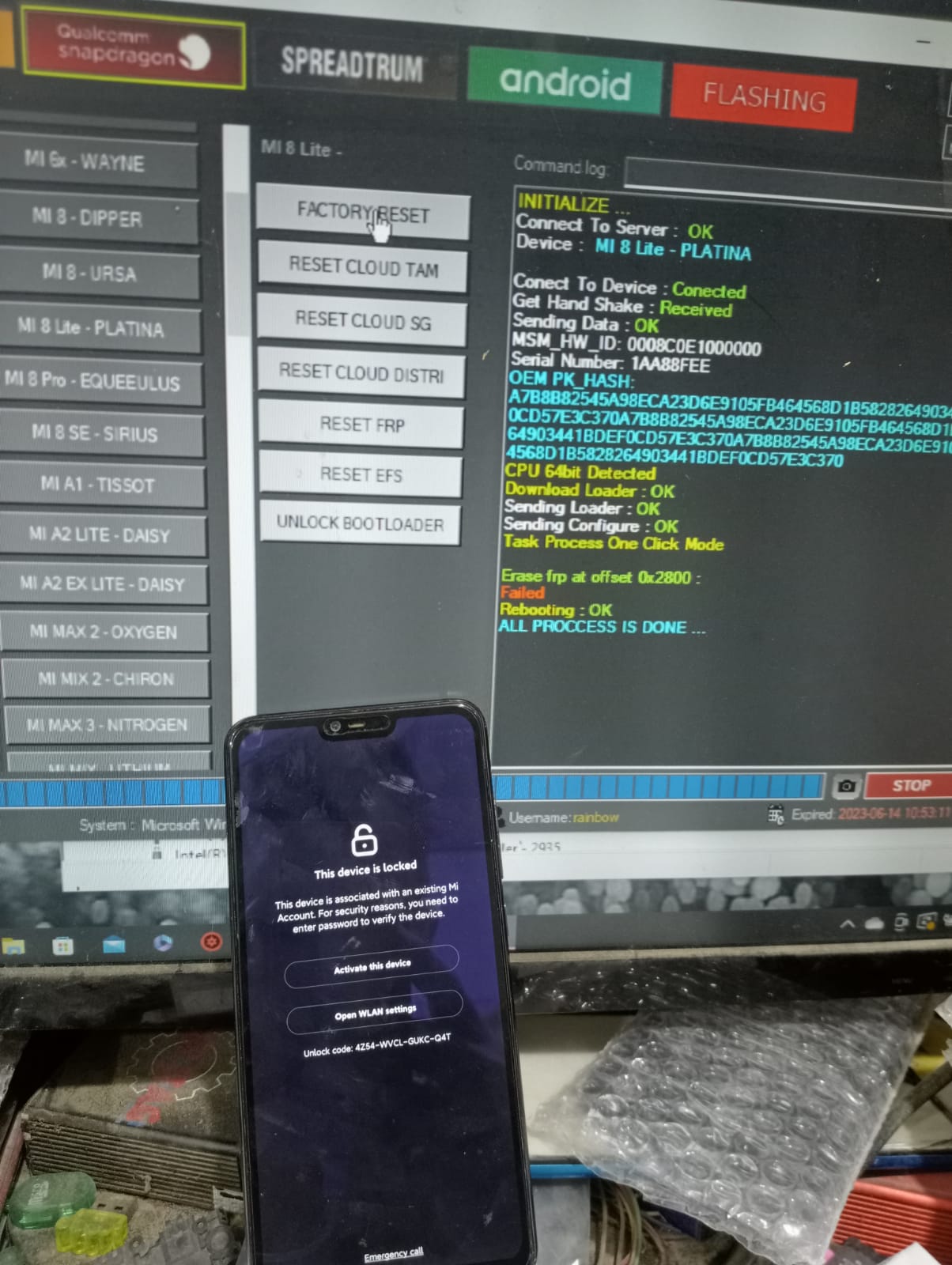 Mi 8 Lite Platina Micloud Bandel