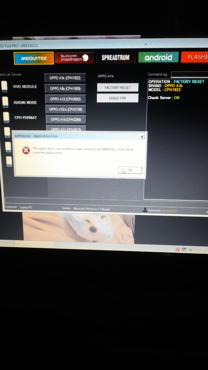 Python Aplication Error