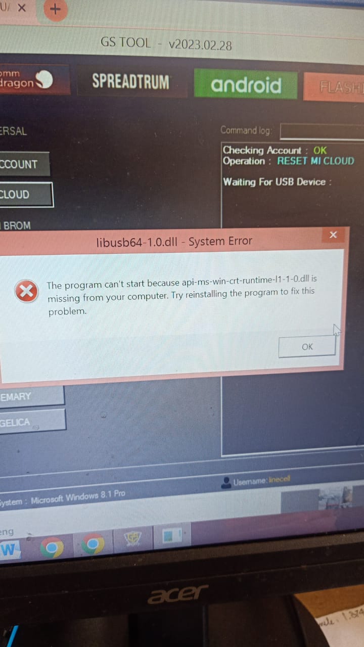 libusb Gstool Error