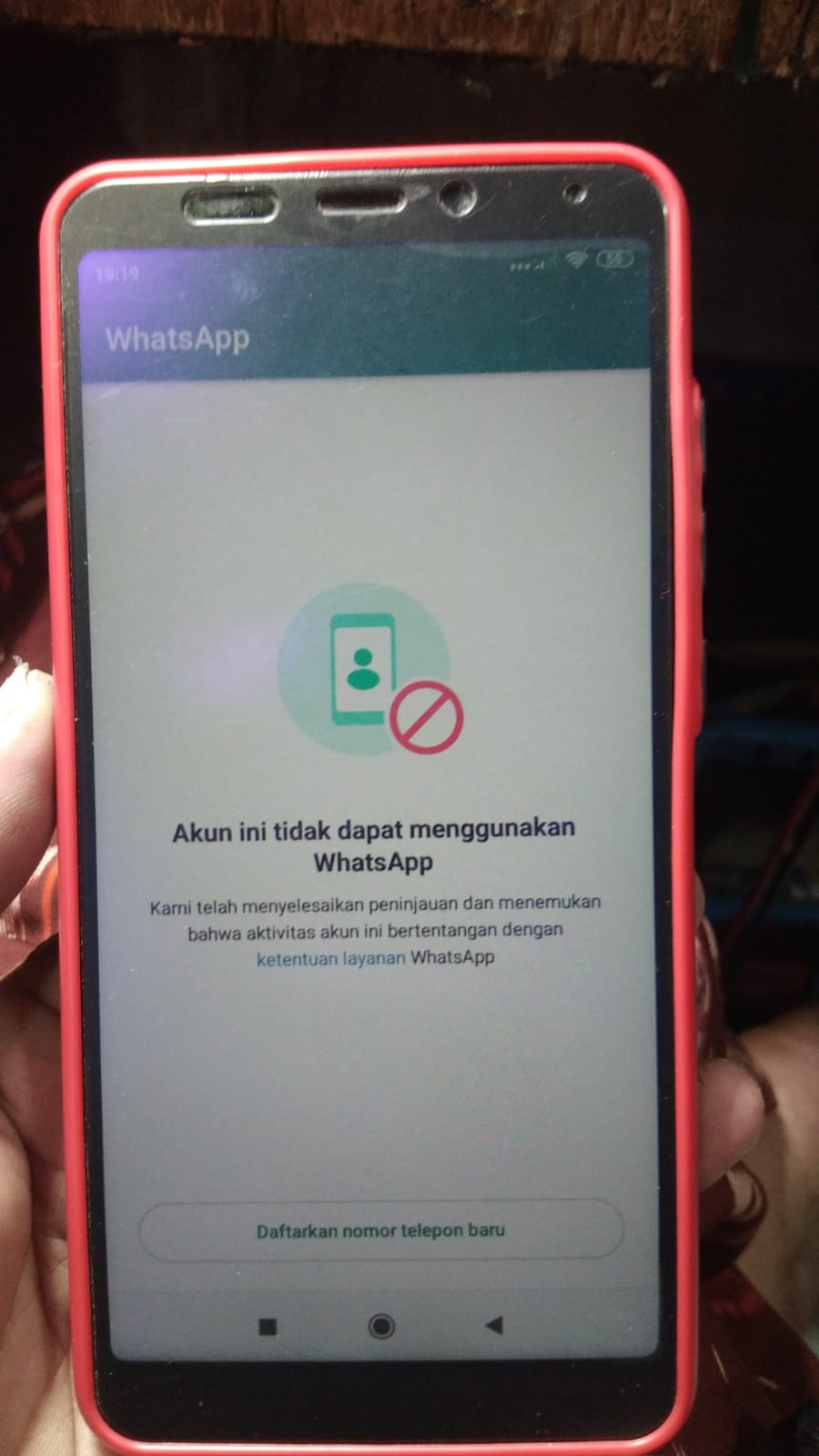 Akun Ini Tidak Dapat Menggunakan Whatsapp