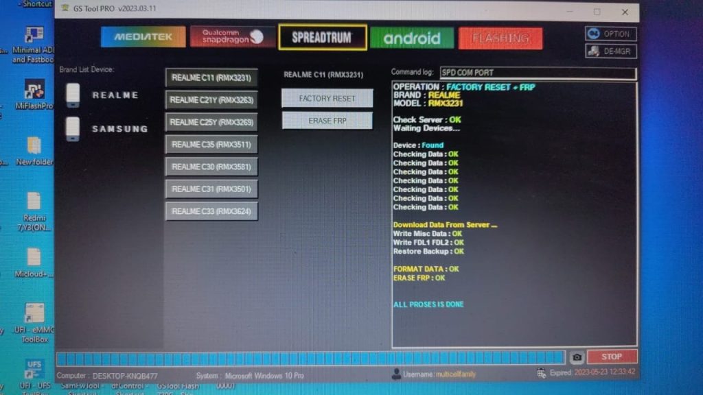 Hapus Pola & FRP Realme C11 RMX3231 7 Frp Realme C11 Gstool Done
