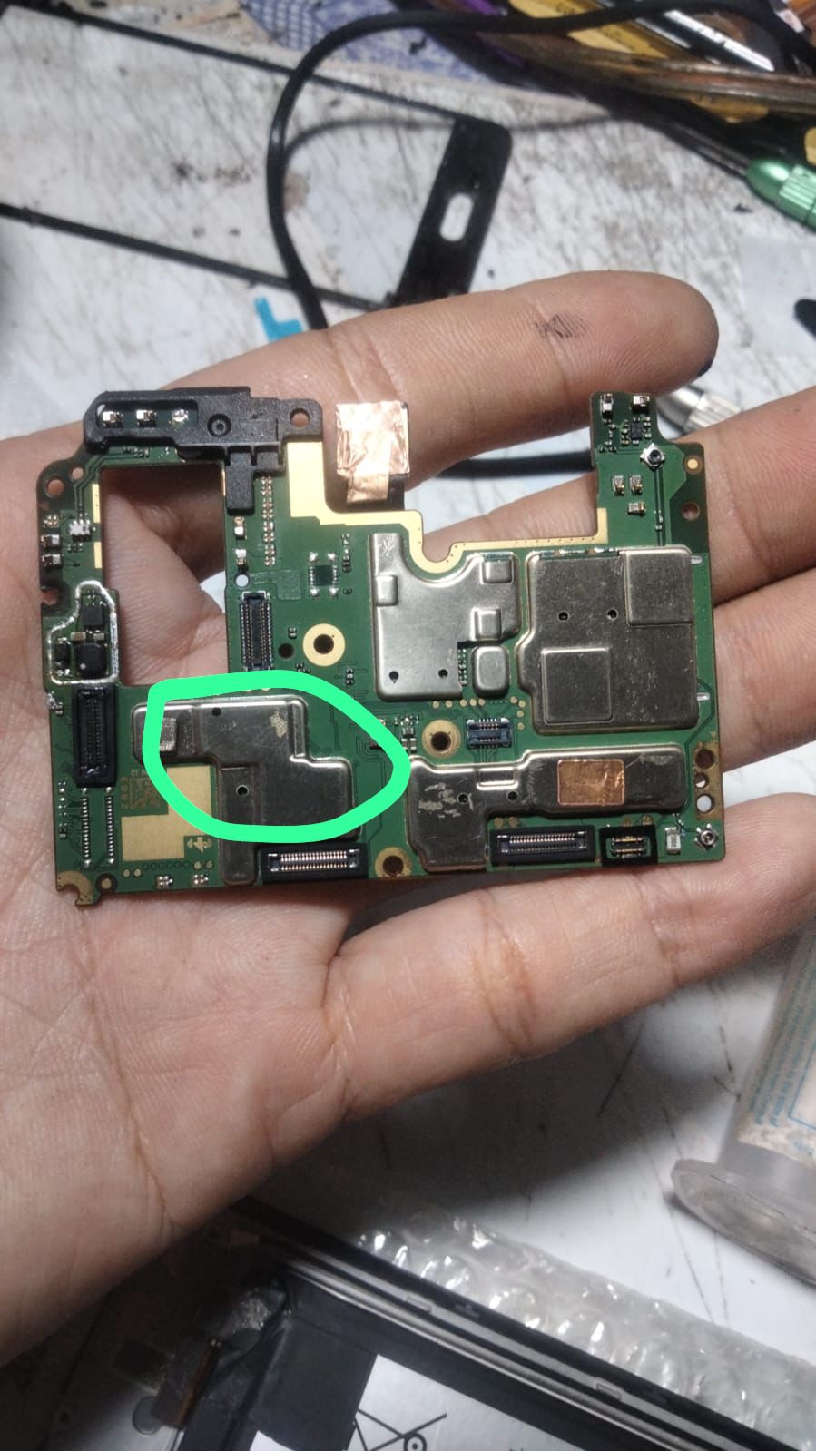 Posisi IC Lampu Infinix Note 10 Pro