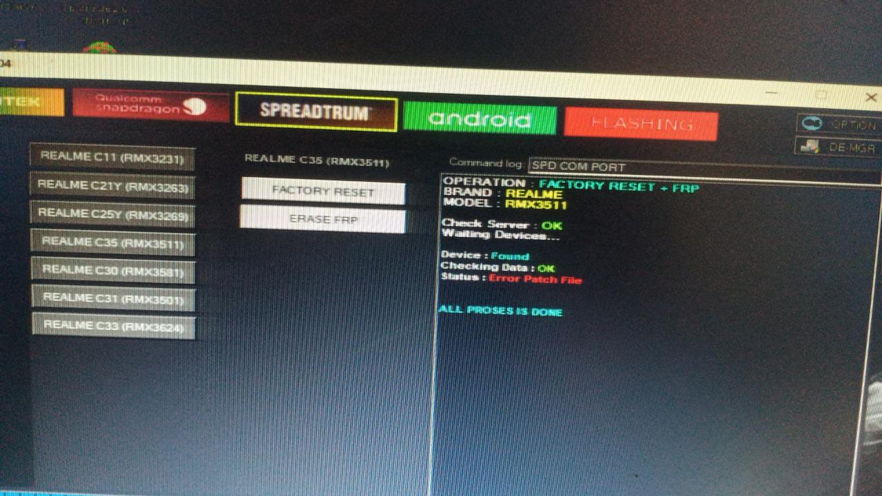 Realme C35 Pola