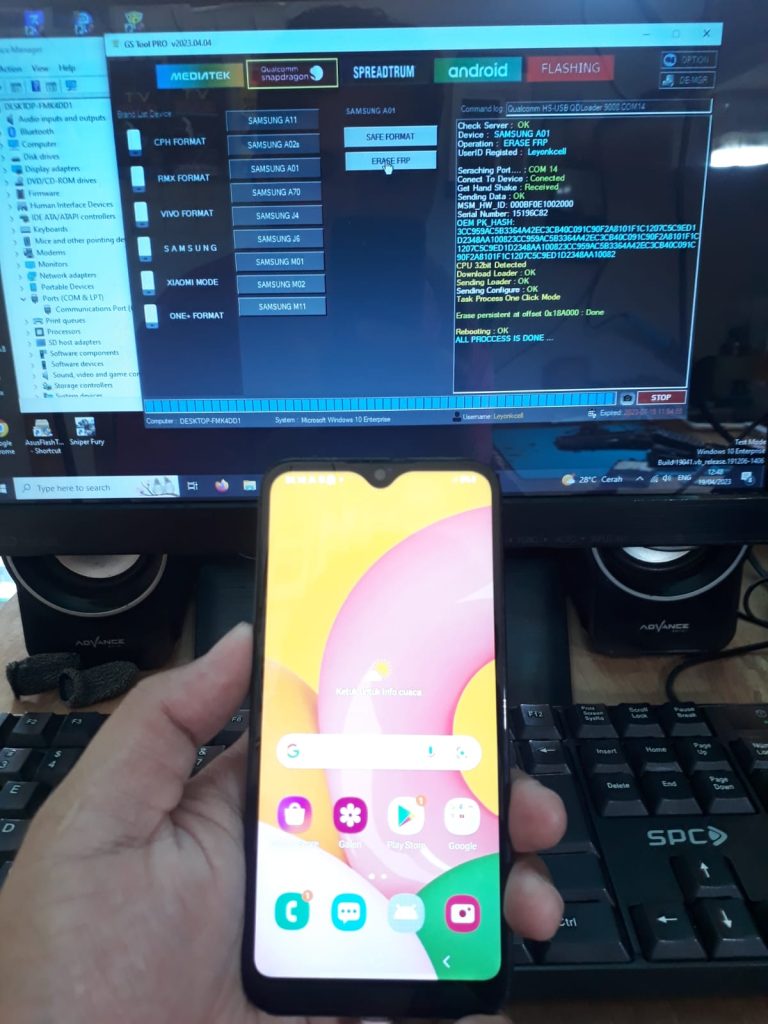 Samsung A01 Frp