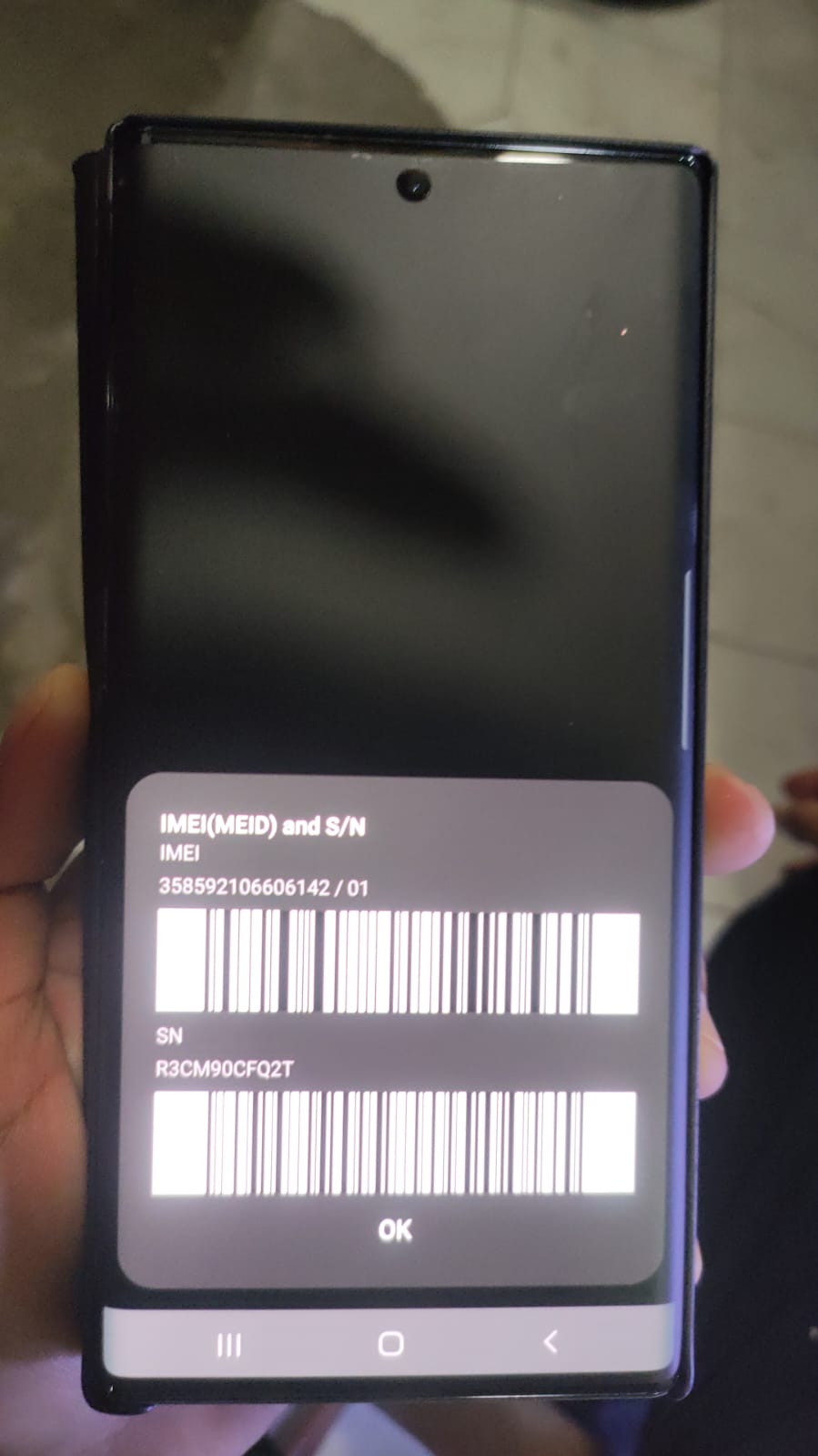 Samsung Note 10 Plus Imei