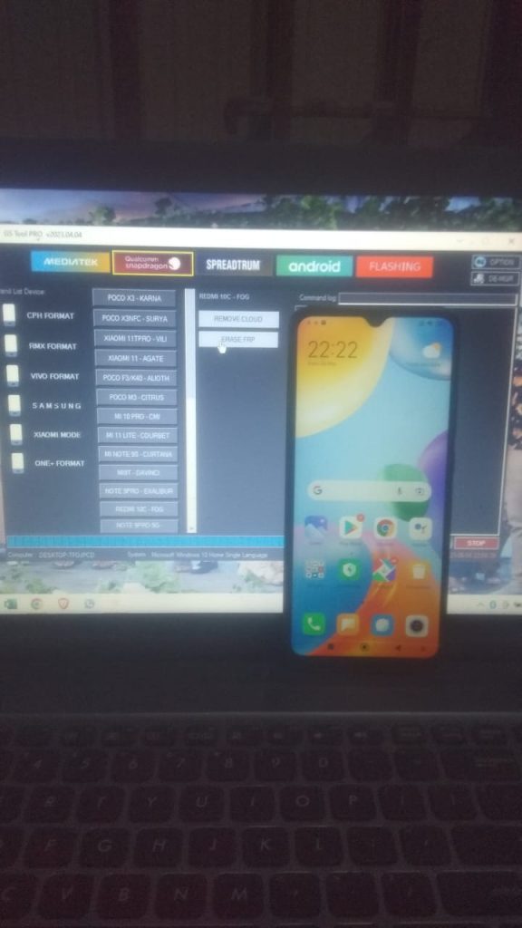 Erase Frp Redmi 10c Fog