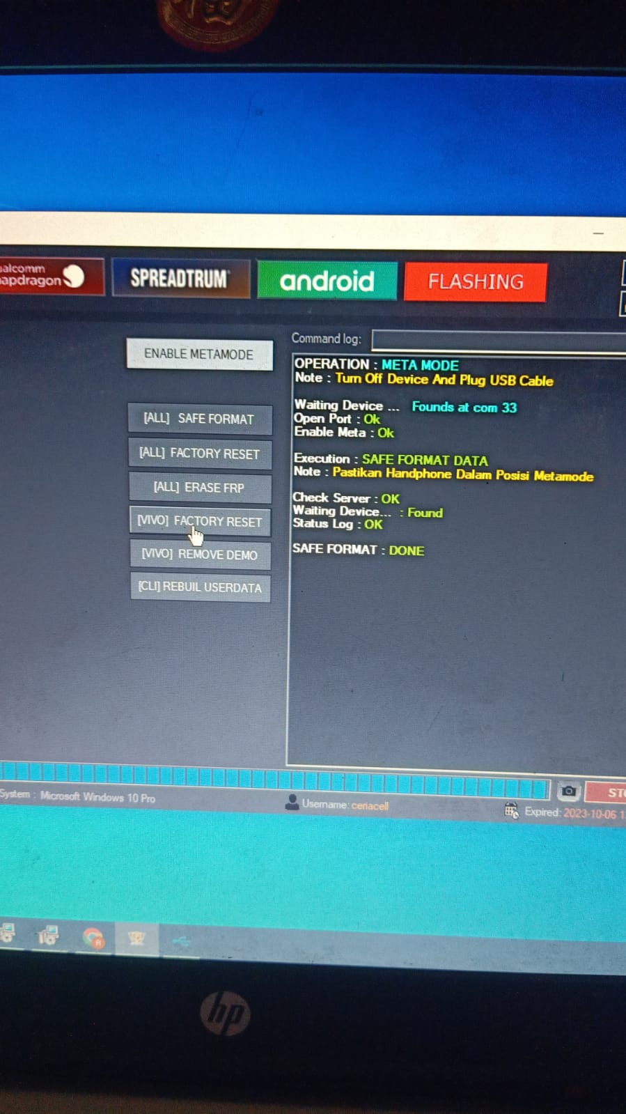 Reset Pin Vivo y1s Metamode