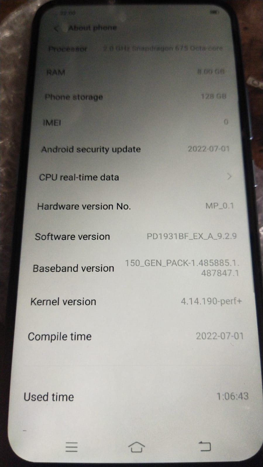 Vivo V17 Pro Baseband
