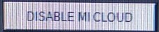 Disable Micloud